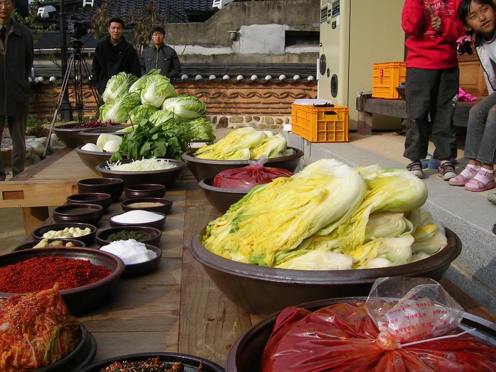 Gimjang, or preparation for making kimchi. Photo taken in South Korea