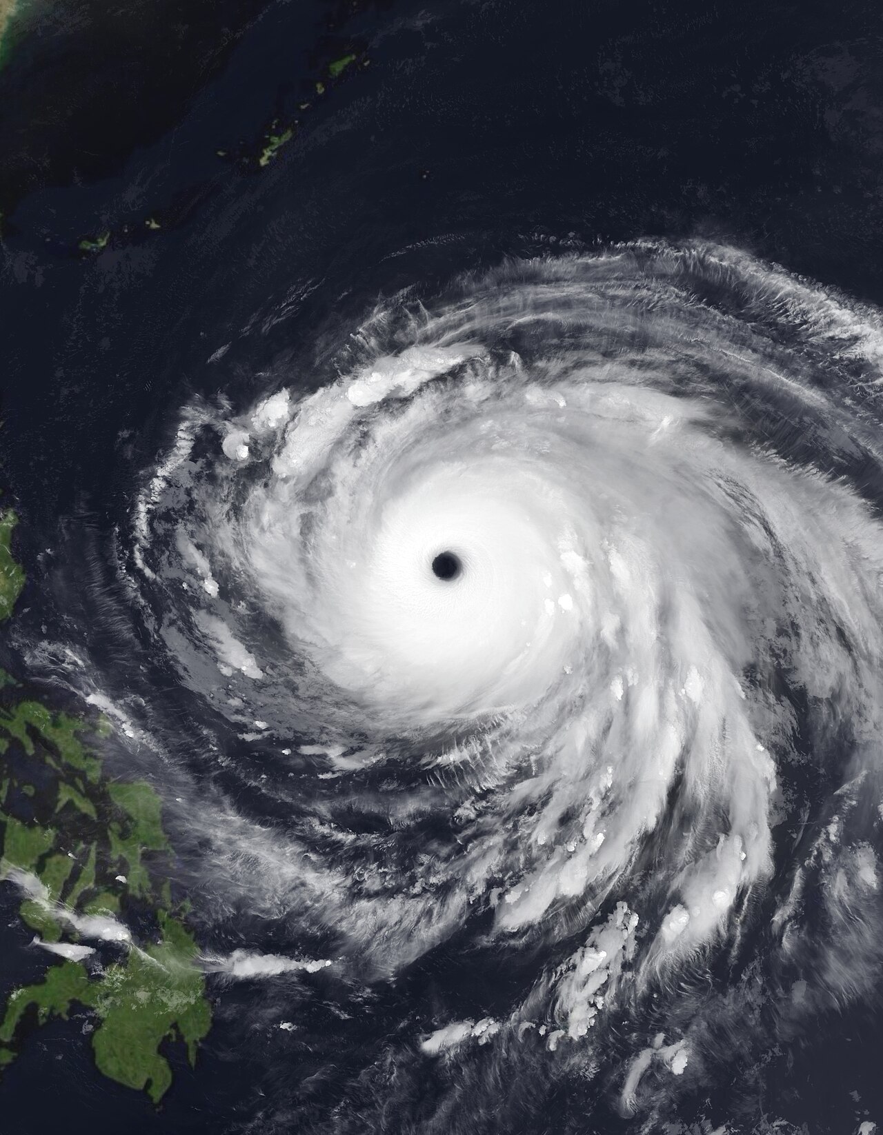 Super Typhoon Champi as a powerful Category 5-equivalent typhoon on October 20, 