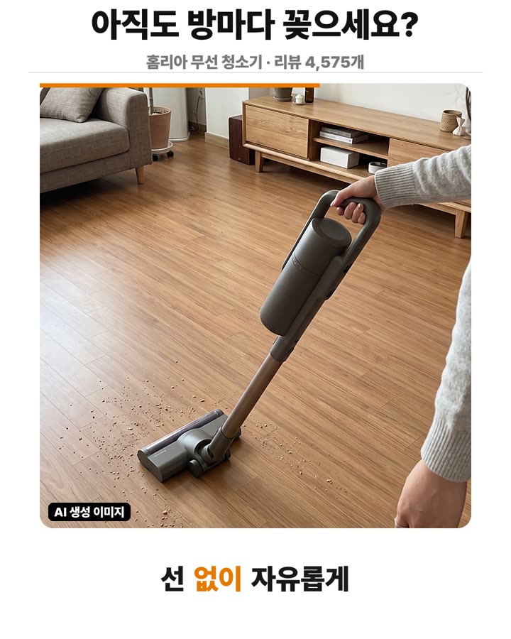 젖은 신문지를 잘게 찢어 바닥에 흩뿌린 뒤 쓸어내기 장면